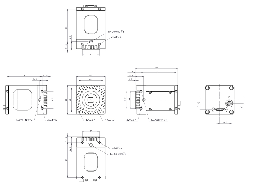 STC-LBS34CL-SWIR Dimensions Drawings