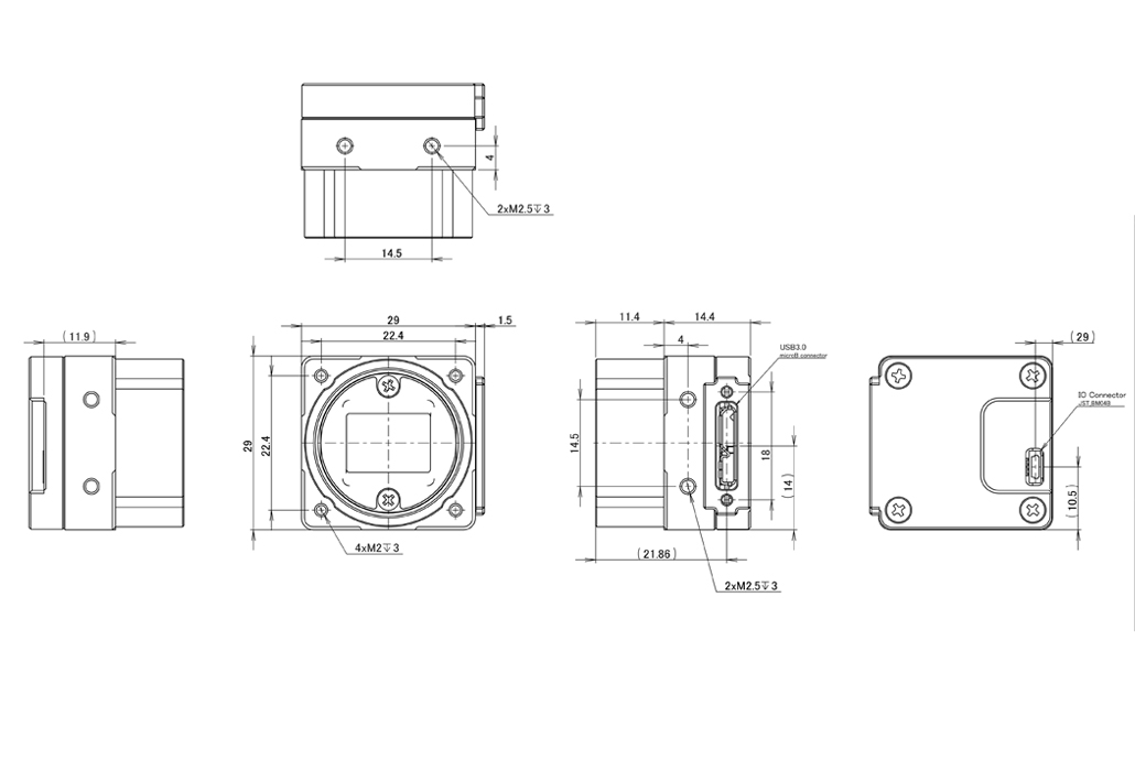 STC-BCS1242U3V-AC Dimensions Drawings