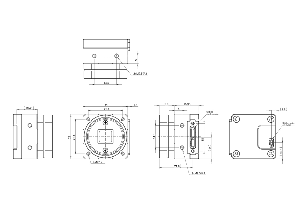 STC-BCS163U3V-AC Dimensions Drawings