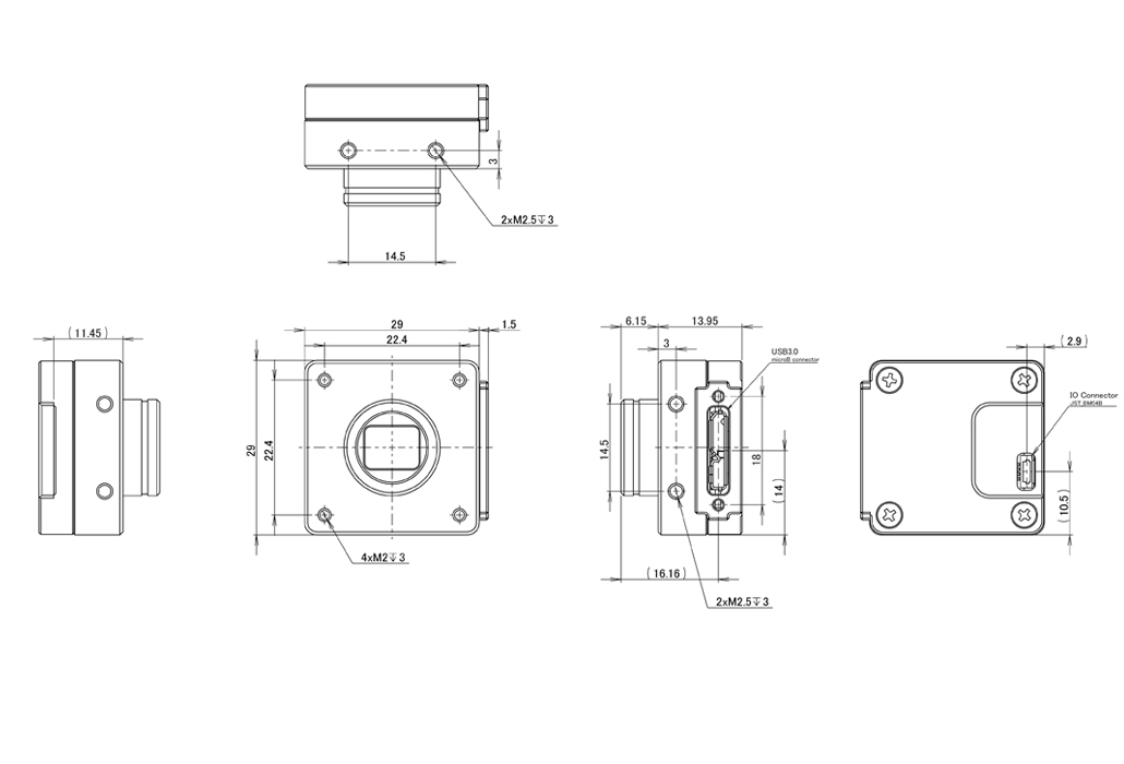 STC-BCS502U3V-AL Dimensions Drawings