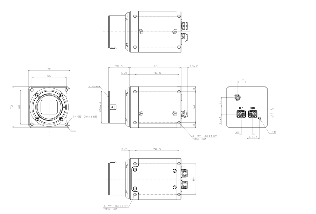 STC-CMC120AOPT-F 外形図