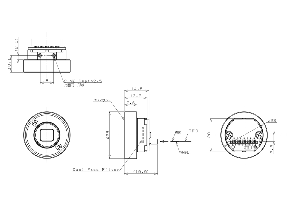 STC-S133MIP-CS 外形図