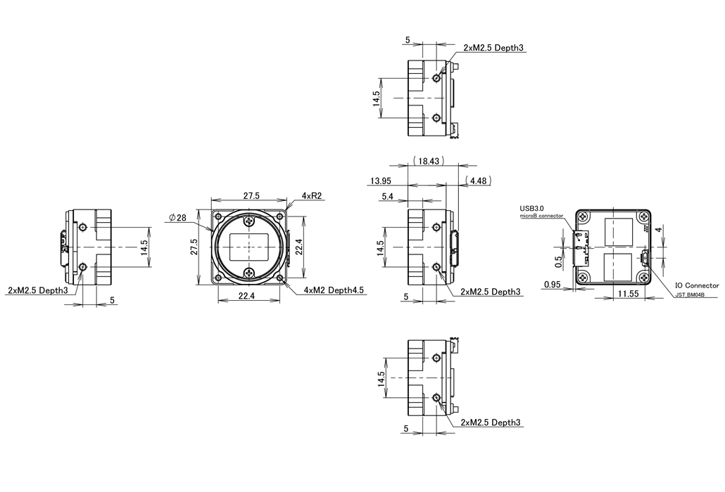 STC-BCS642U3V-BCS 外形図