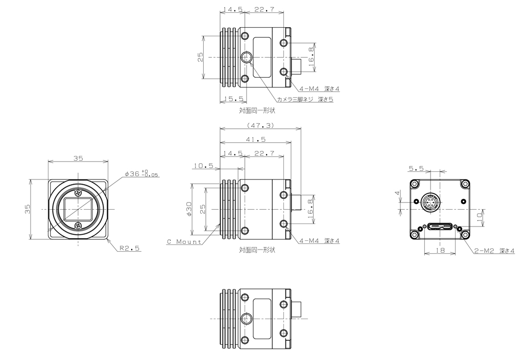 STC-MBS122BU3V 外形図