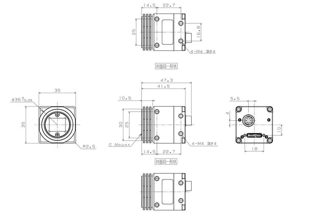 STC-MBS70BU3V 外形図