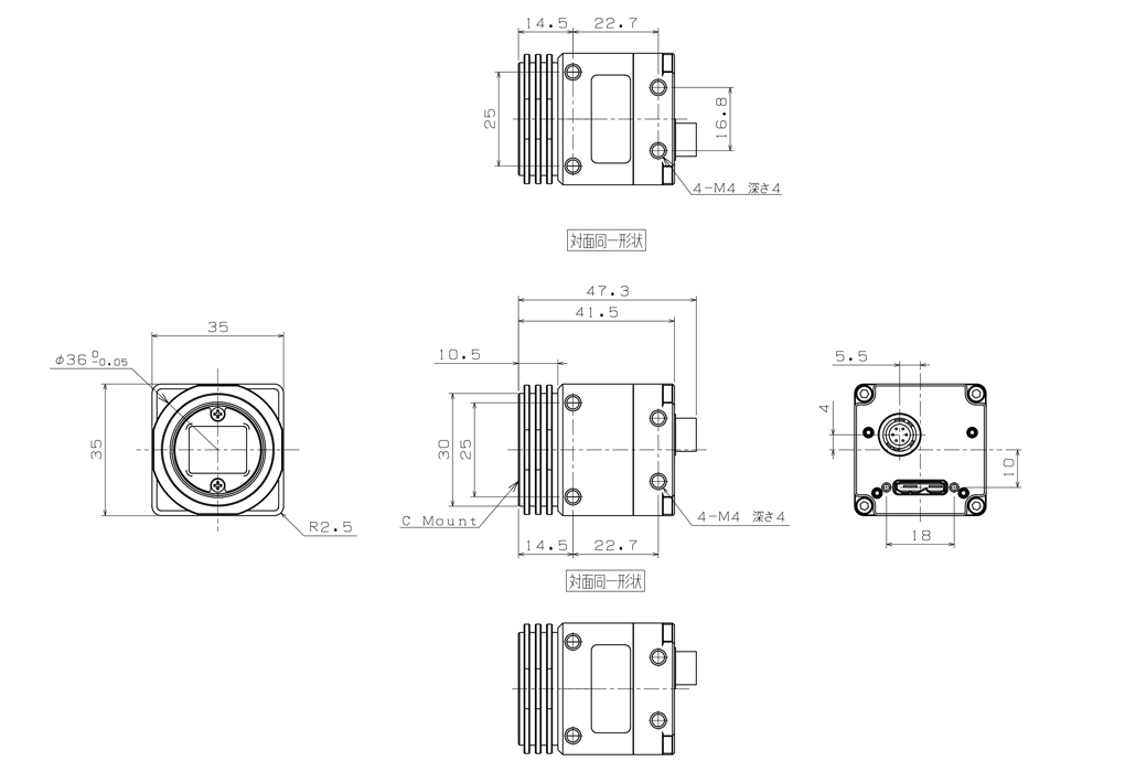 STC-MCS70BU3V 外形図