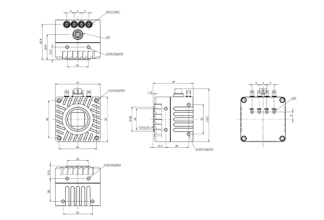 STC-LCS204BCXP124-T 外形図